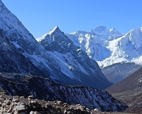 Mt Manaslu View From Samdo